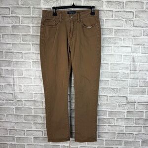 Lucky Brand 410 Athletic Fit Dark Brown 5 Pocket Straight Leg Pants Mens 30 x 30